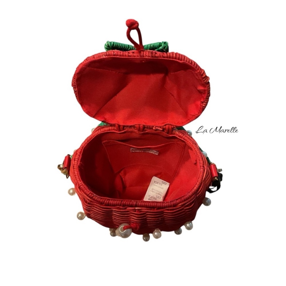 🍓♠️ Pearl-Embellished Strawberry Basket Bucket Bag Kate Spade New York x Target - Picture 8 of 10